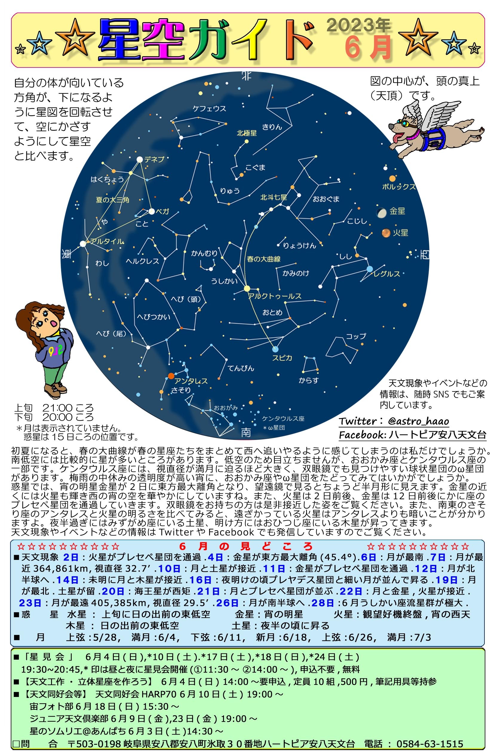 2023年6月の星空ガイドの画像